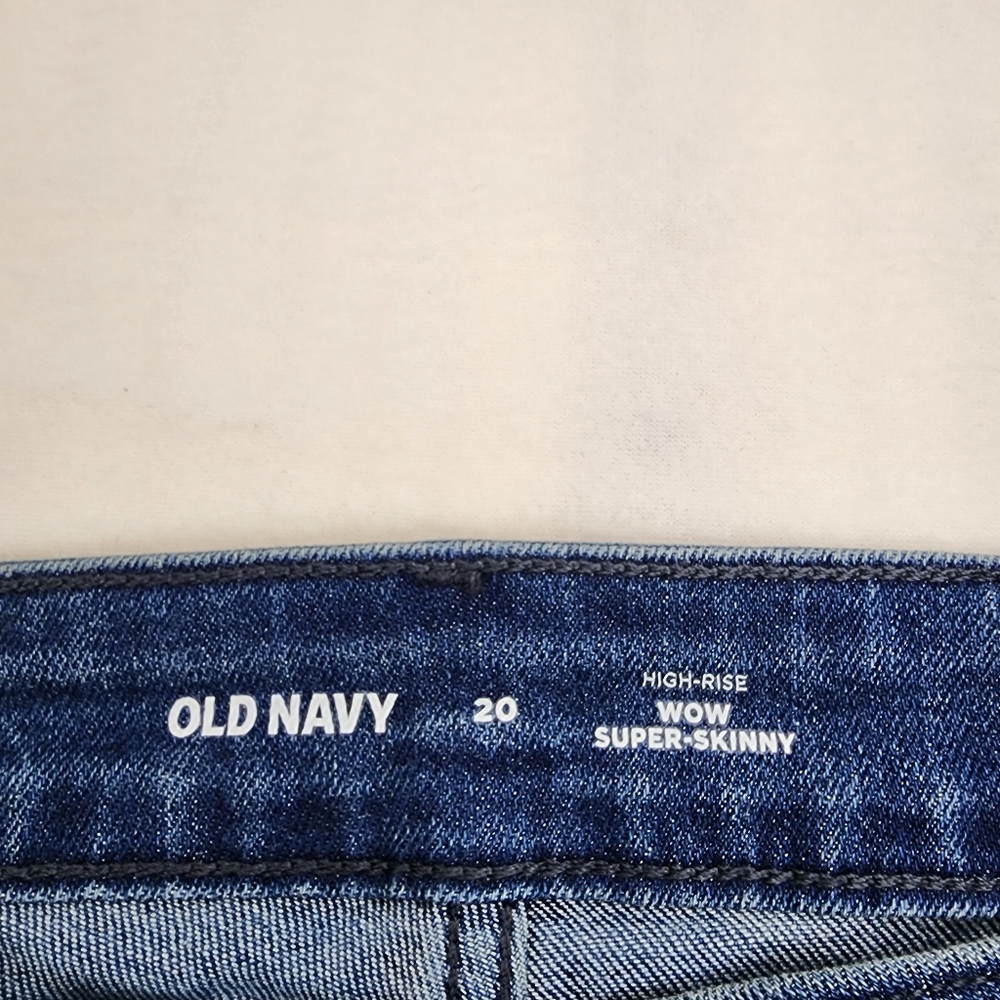 NWT Old Navy Jeans Womens 20 Wow‎ Super Skinny High Rise Blue Classic Stretch - Picture 5 of 11